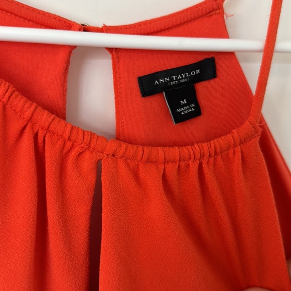 ANN TAYLOR orange top size medium - Picture 2 of 5
